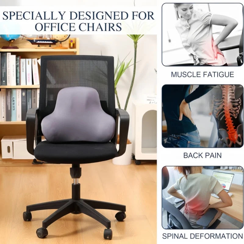 SpinaDesk™ Bureau — Coussin Lombaire Chaise | Posture au Travail